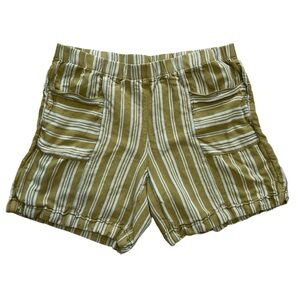 J. Jill Striped Linen Blend Shorts